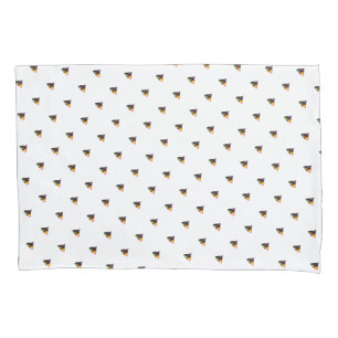 Mini Blue Dog Kisses White       Pillow Case