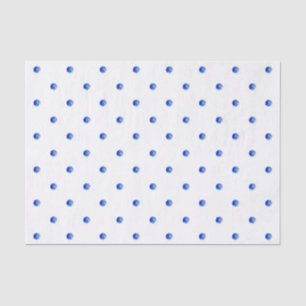 Mini Blue Watercolor Polka Dots Tissue Paper