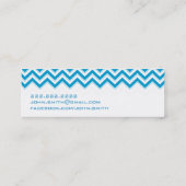Mini Blue Zigzag Librarian Business Card (Back)