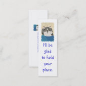 Mini Bookmark Cards, Black WhiteTuxedo Cat Mini Business Card (Front/Back)