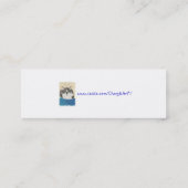 Mini Bookmark Cards, Black WhiteTuxedo Cat Mini Business Card (Back)