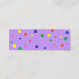 Mini Bookmark cards with colorful polka dots