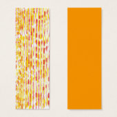 Mini Bookmark cards, yellow and orange pattern (Front & Back)