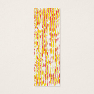 Mini Bookmark cards, yellow and orange pattern