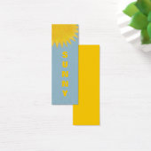 Mini Bookmark cards, yellow orange Sunny Sun (Desk)