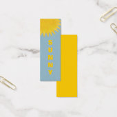 Mini Bookmark cards, yellow orange Sunny Sun (Office)
