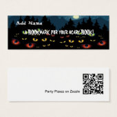 Mini Bookmarks for Halloween Party Favor (Front & Back)