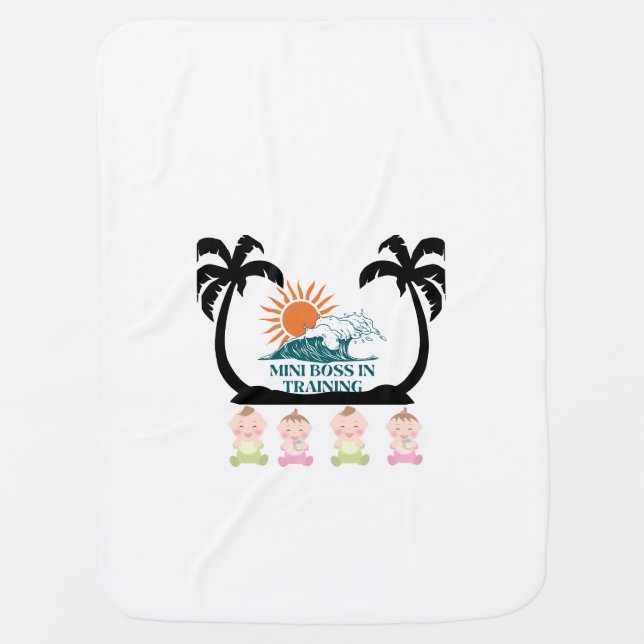 Mini Boss in Training – Baby Blanket#BabyBlanket Blanket (Front)