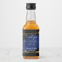 Mini bottle label for wedding