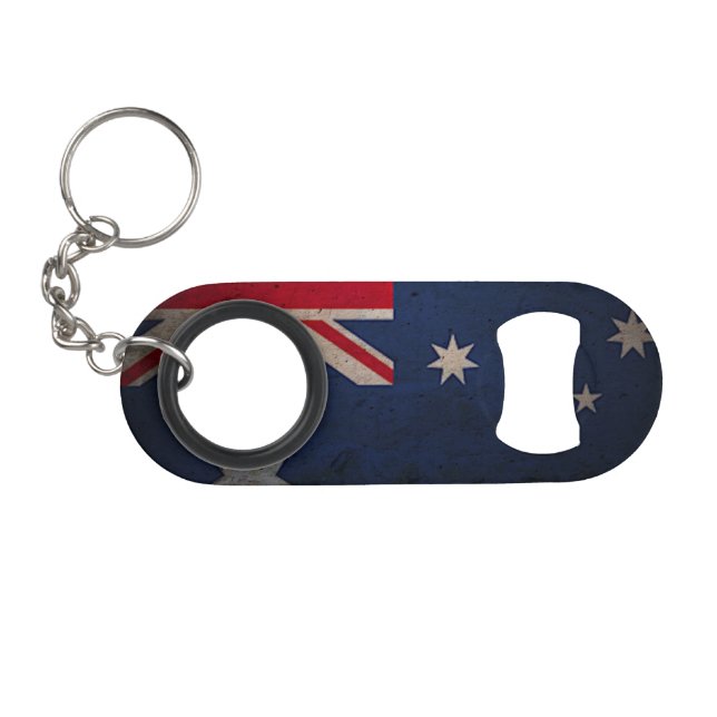 Mini Bottle Opener Keychain - Australian Flag (Front (Horizontal))