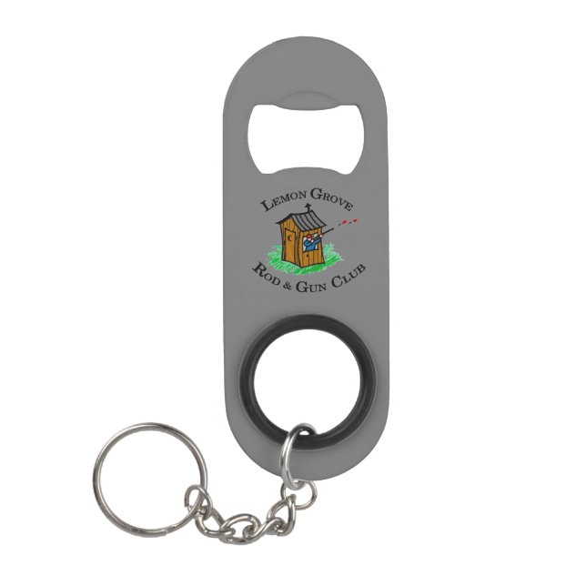Mini Bottle Opener With Keychain (Front)
