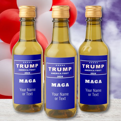 Mini Bottles America First Trump 2024 Election 10 Wine Label