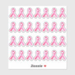 Mini Breast Cancer Awareness Pink Ribbon X 28 Sticker Mini Breast Cancer Awareness Pink Ribbon X 28 Sticker