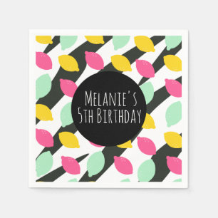 Mini Bright Pink Lemonade Lime Birthday Any Napkins