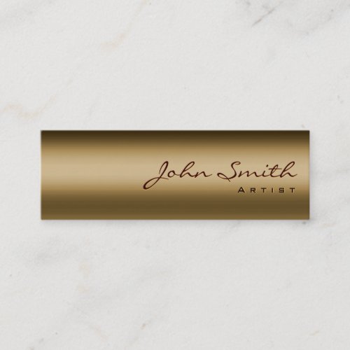 Mini Bronze Metal Artist Business Card