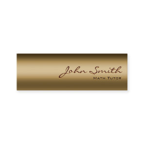 Mini Bronze Metal Math Tutor Business Card