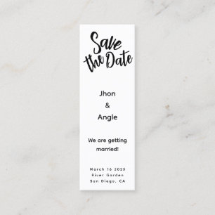 Mini Budget Wedding Save the Date QR Code Cards