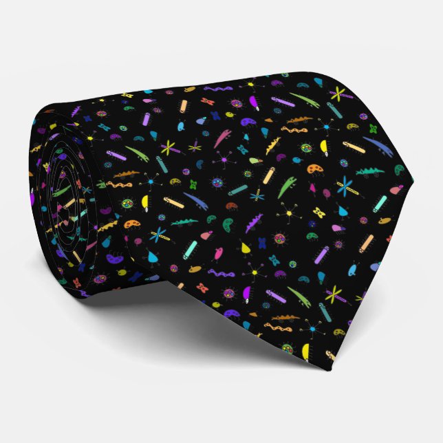 Mini Bugs and Mini Beasts Neck Tie (Rolled)