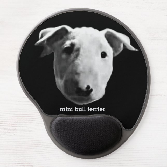 mini bull terrier gel mouse pad (Front)