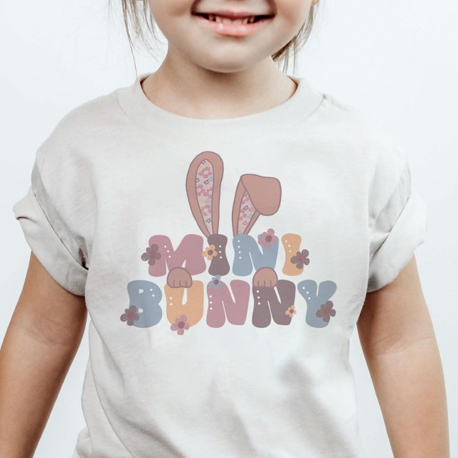 Mini Bunny Easter Retro Spring Floral  Toddler T-shirt (Creator Uploaded)