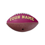 Mini Burgundy And Old Gold Personalized Football at Zazzle