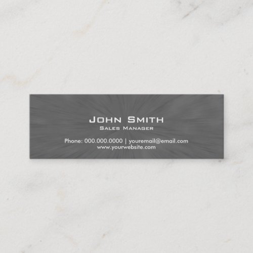 Mini Business Card Elegant Silver Abstract Effect