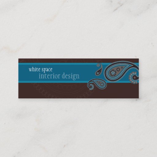 Customizable MINI BUSINESS CARD :: paisley 1