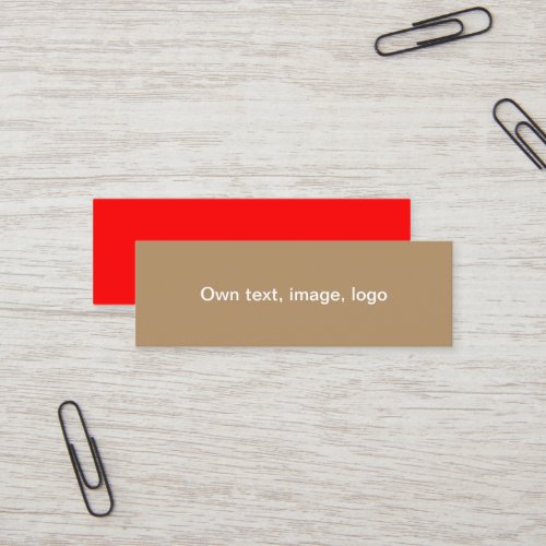 Mini Business Cards Gold tone_Red