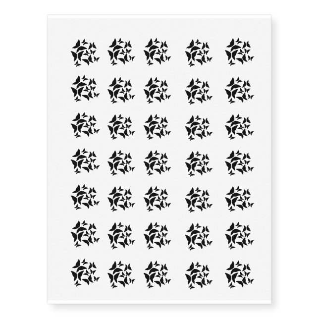 Mini Butterflies Floating Temporary Tattoos (Front)