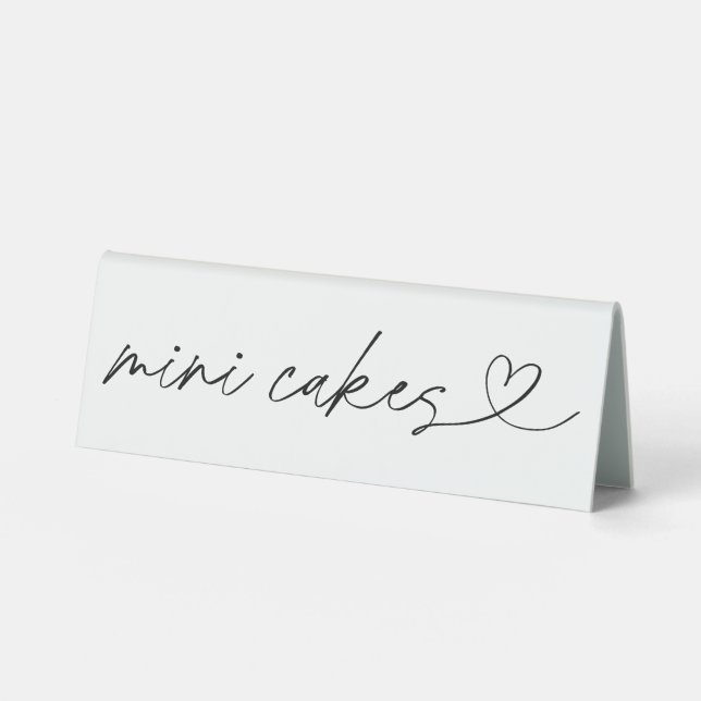 Mini Cakes Label Wedding Party Acrylic Sign (Front)