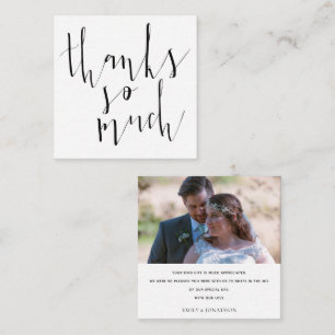 MINI   Calligraphy Photo Wedding Thank You Note Card