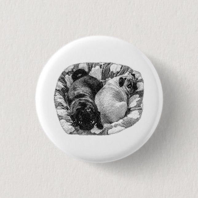 Mini Calm, Resting Dogs Button (Front)