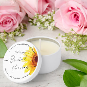 Mini Candle Favors for Bridal shower in a modern