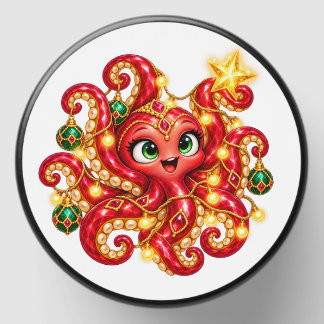 Mini candle with Eva Octopus Christmas theme Favors
