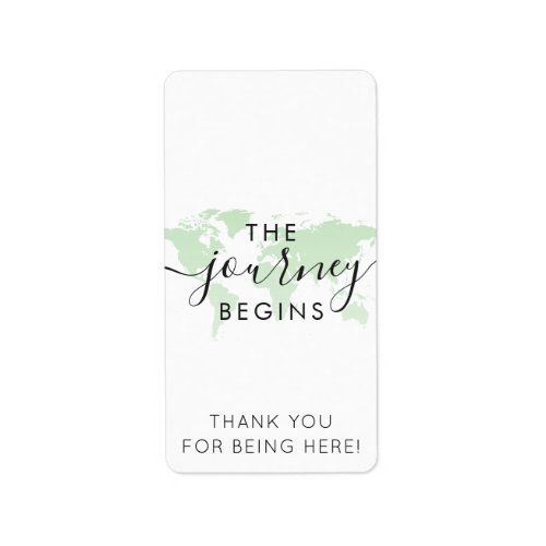 Mini Candy Bar Wrap Green World Map Journey Theme Label