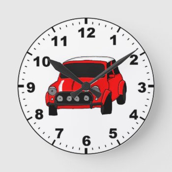 Mini Car Design Wall Clocks by yackerscreations at Zazzle