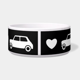 Mini Car Hearts Black Bowl