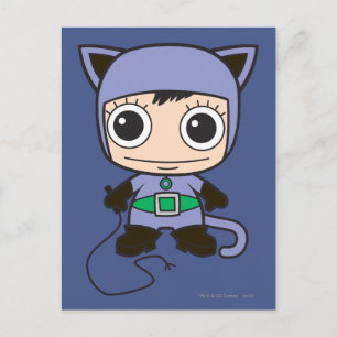 Mini Cat Woman Postcard
