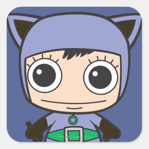 Mini Cat Woman Square Sticker