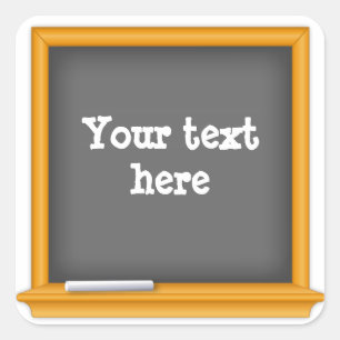 Mini Chalkboard Classroom Square Sticker