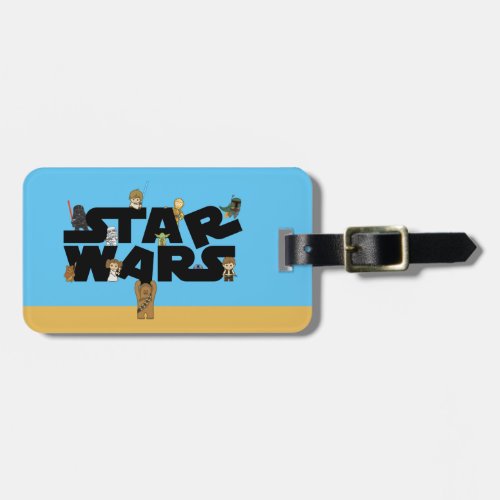Mini Characters Climbing Star Wars Logo Luggage Tag