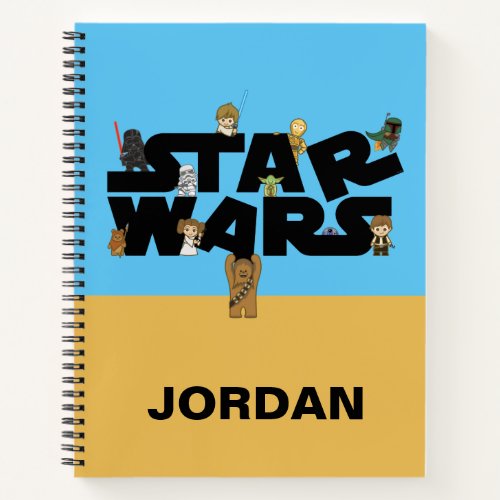 Mini Characters Climbing Star Wars Logo Notebook