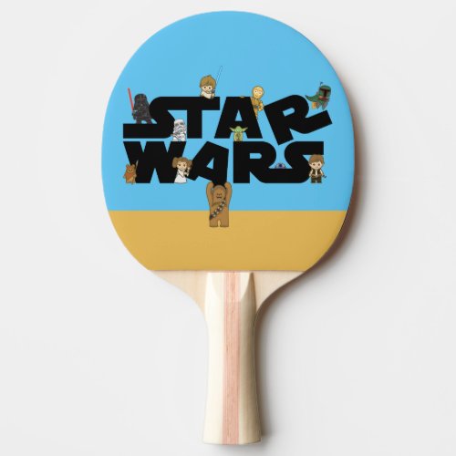 Mini Characters Climbing Star Wars Logo Ping Pong Paddle
