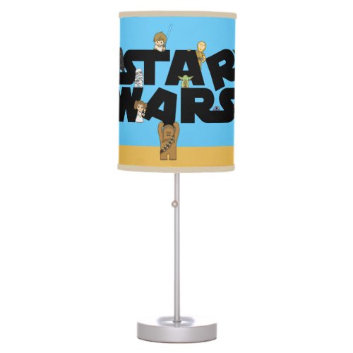 Mini Characters Climbing Star Wars Logo Table Lamp