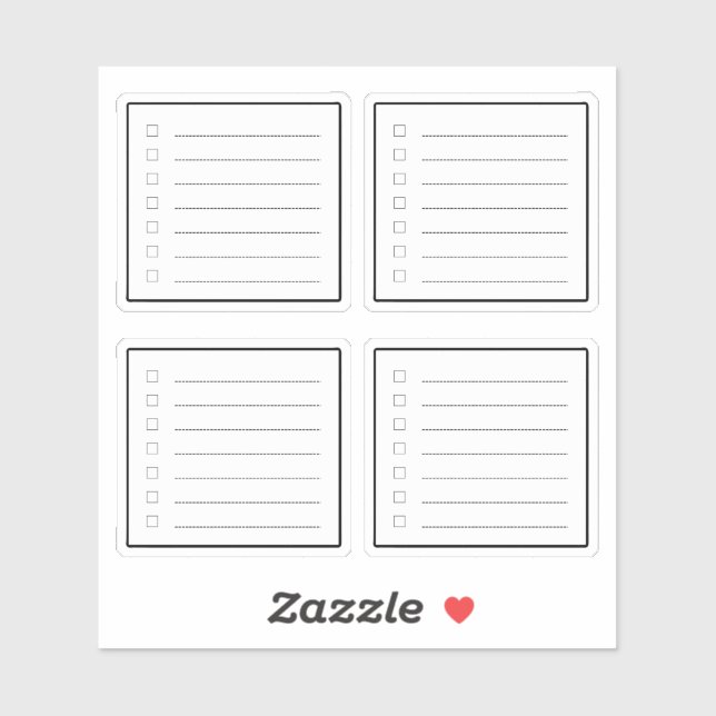 Mini Checklist Planner Sticker (Sheet)