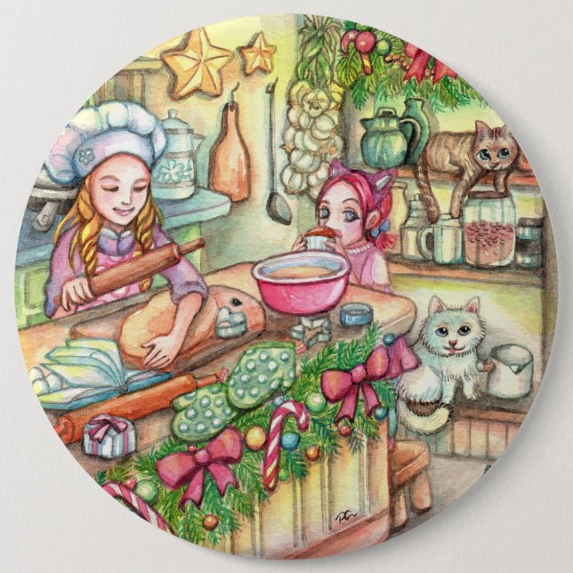 Mini Chef in the Kitchen Button (Front)