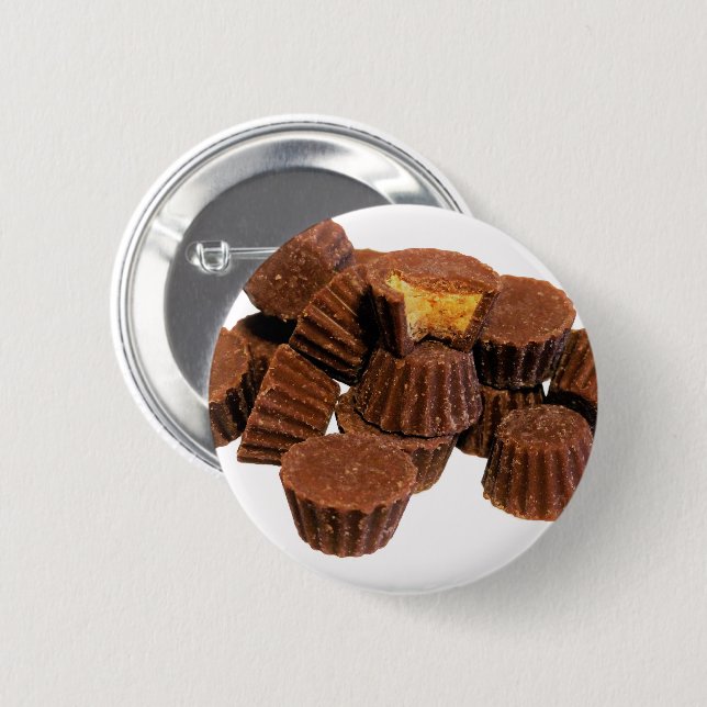 Mini Chocolate and Peanut Treats Button (Front & Back)