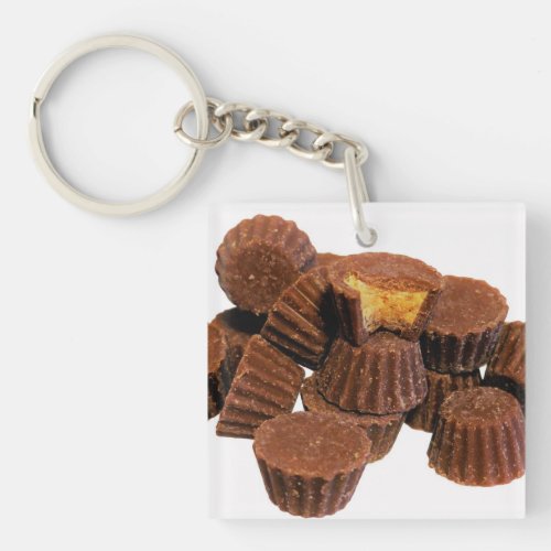 Mini Chocolate  Peanut Butter Treats Key Chain