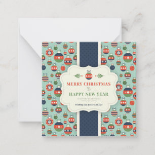 Mini Christmas card with pattern