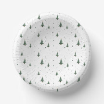 Mini Christmas Tree Paper Plates